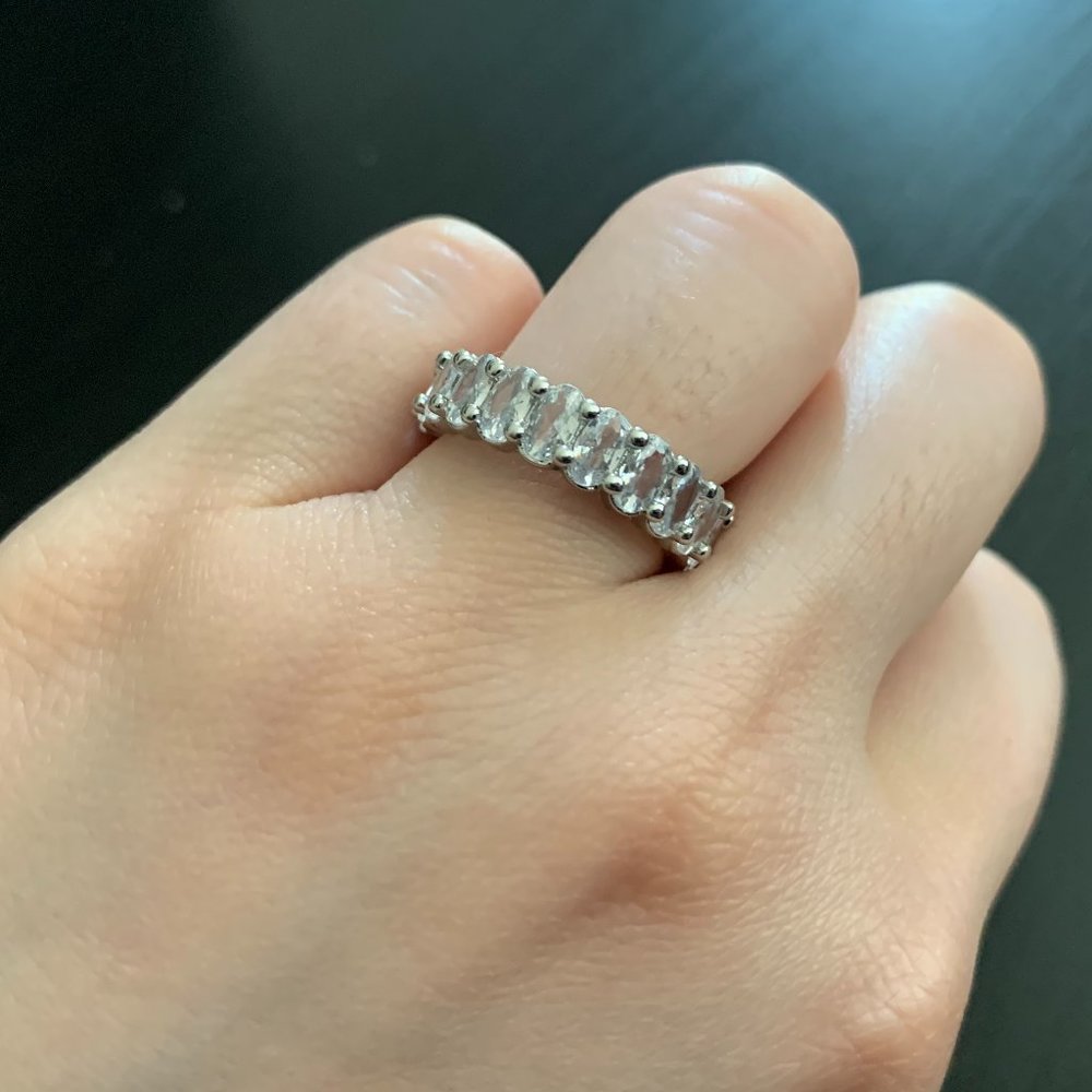 925 silver ring with cubic zirconia